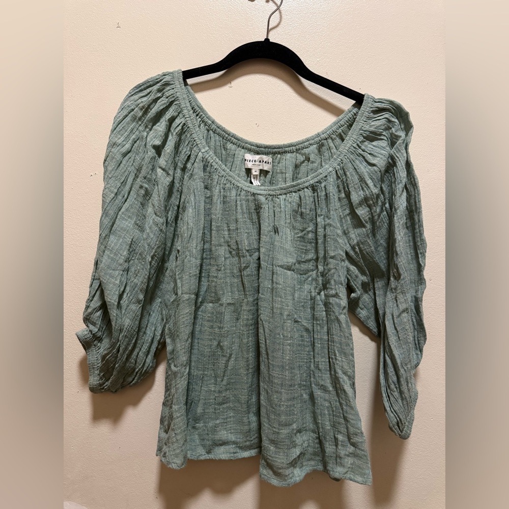 Apiece Apart Sage Green Blouse
